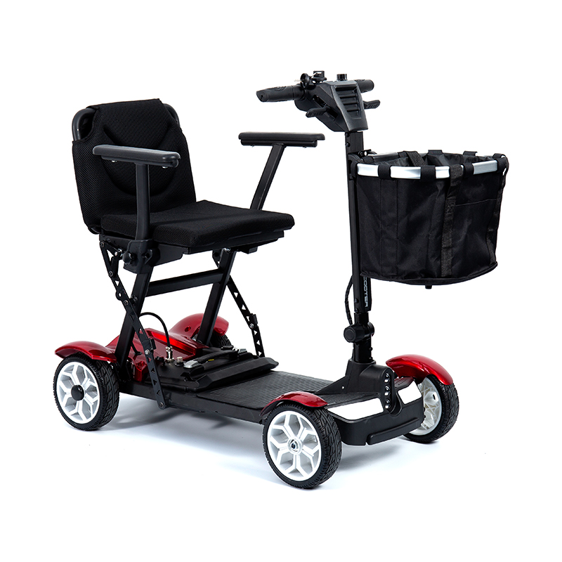 YL-211 4-kołowa turystyczna hulajnoga elektryczna dla seniorów z reflektorem LED i koszykiem